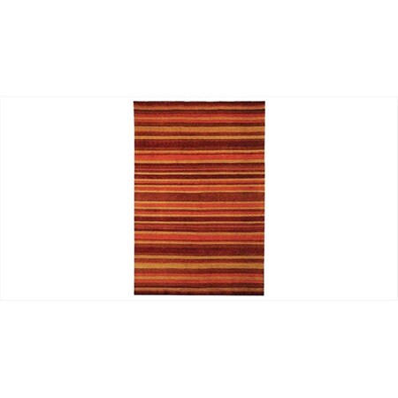 Safavieh 9 x 12 ft. Rectangle Contemporary Tibetan Rust and Gold Hand Knotted Rug TB515A-9